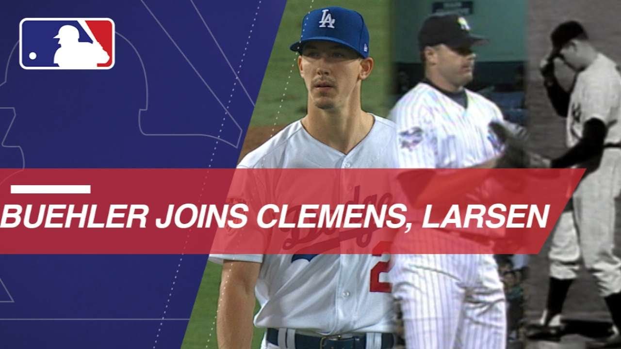 Buehler joins Clemens, Larsen in WS record books