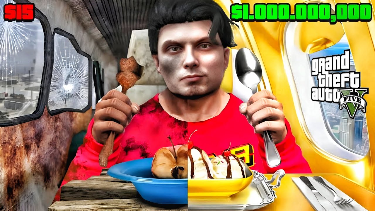 အညံ့စားလေယာဉ် ကနေ ဈေးအကြီးဆုံးလေယာဉ်လက်မှတ်တွေ၀ယ်ခဲ့တယ် | 1$ vs $1,000,000 Plane Tickets in GTA V