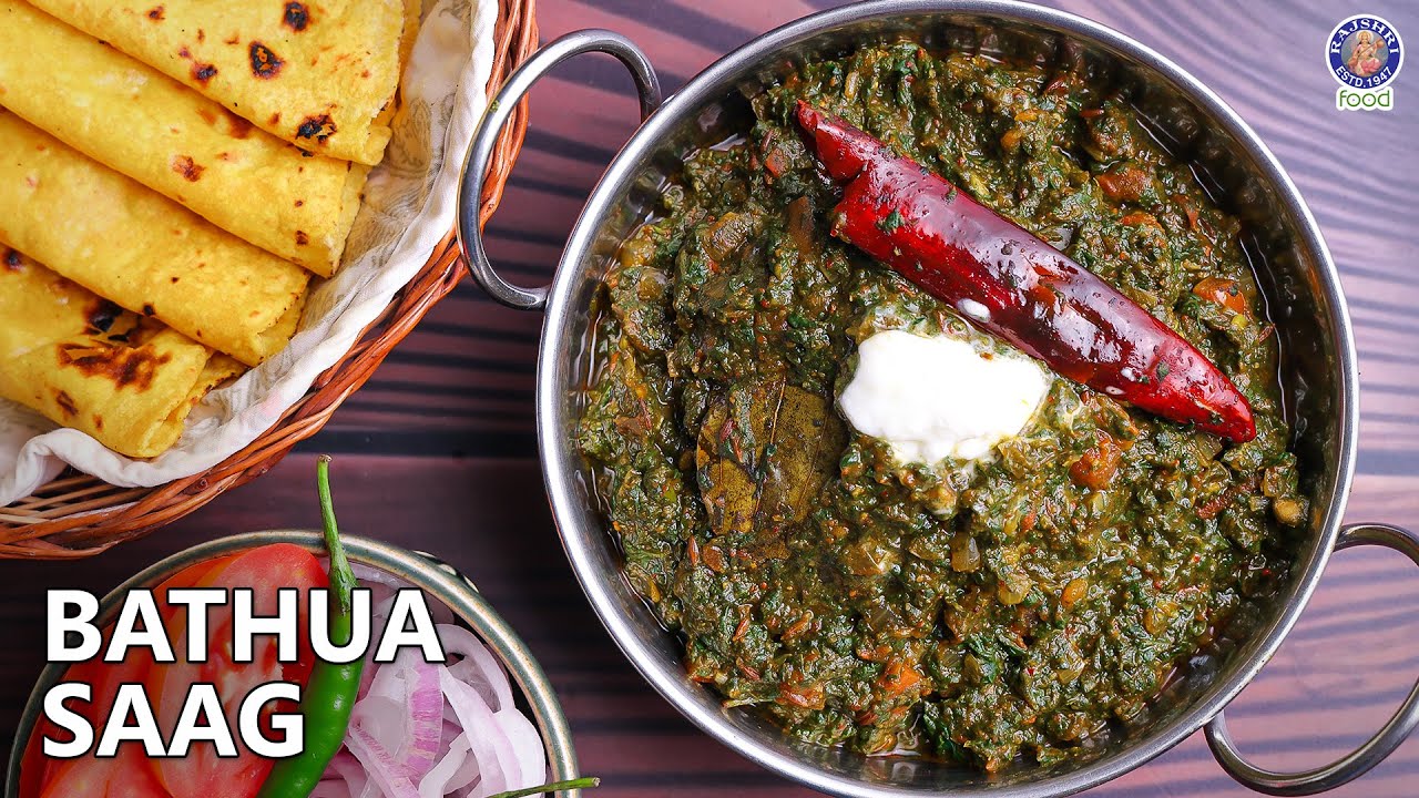 Tradycyjny przepis na Bathua Saag | Zdrowe i pożywne | Zimowe specjalne curry | Szefowa kuchni Ruchi