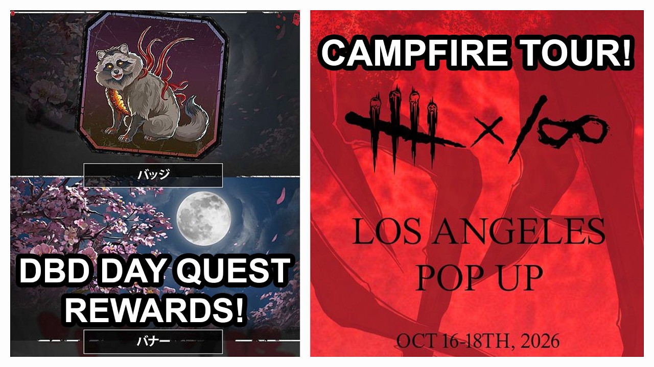 DEAD BY DAYLIGHT DBD DAY QUEST REWARDS! LOS ANGELES CAMPFIRE TOUR EVENT! DEVELOPER UPDATE!