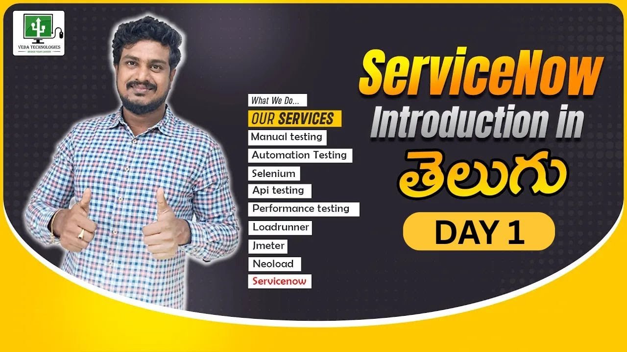 Day 1 | ServiceNow Introduction in Telugu | ServiceNow Telugu Series| Veda Technologies KPHB