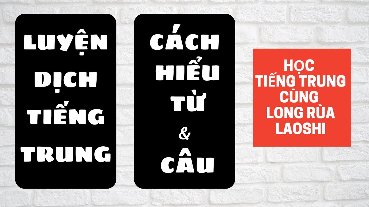 Luyện Dịch Trung - Việt, Việt - Trung | Học Tiếng Trung Cùng Long Rùa Laoshi
