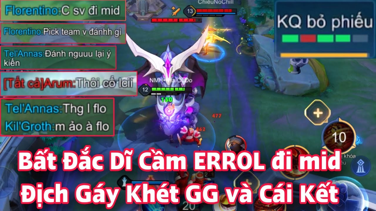 Bất Đắc Dĩ Cầm ERROL đi MID Bị Ép Đến Nghẹt Thở Địch Gáy GG và Lật Kèo Căng