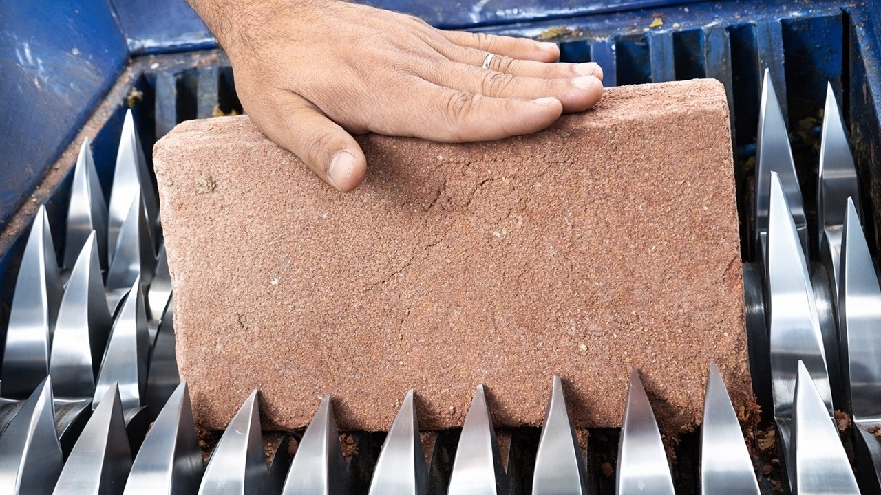 HARDEST BRICK vs Industrial Shredder! 🧱✊🧱