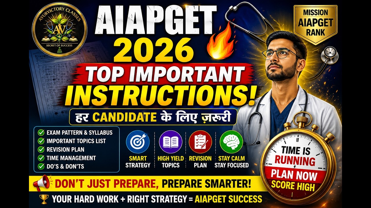 AIAPGET 2026 🔥 TOP IMPORTANT INSTRUCTIONS | Essential for Every Candidate, Complete Last-Minute S...