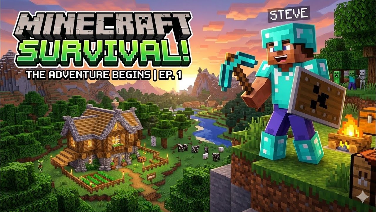 Minecraft survival series part 1 #minecraft 