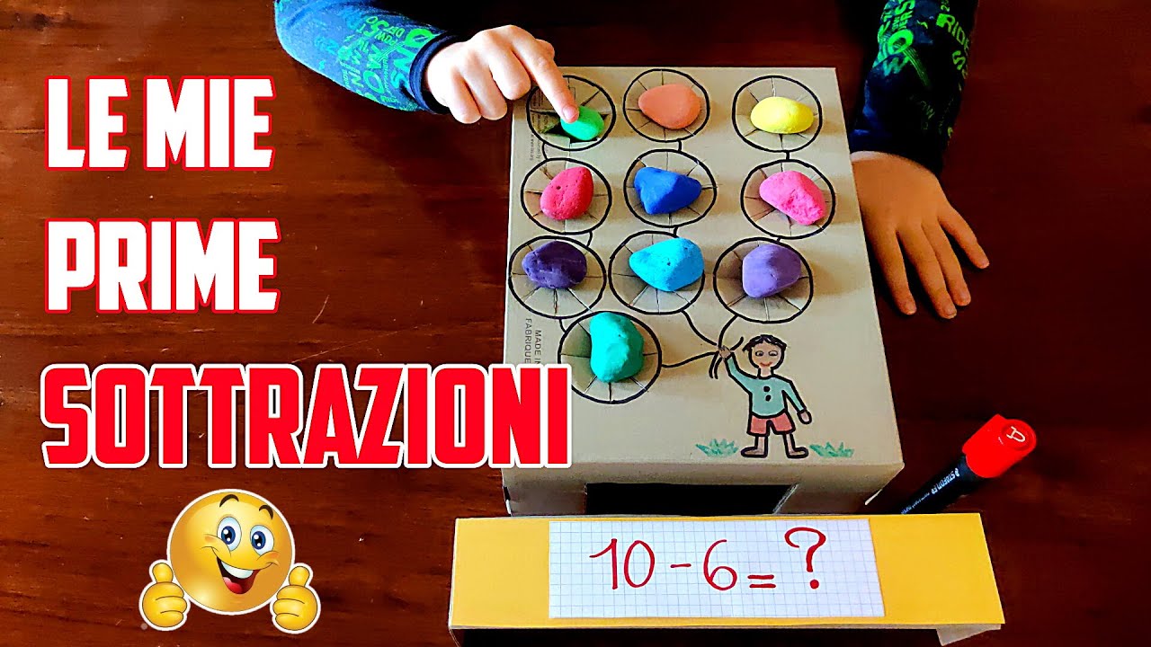 🧮➖ MATEMATICA per bambini: imparare le SOTTRAZIONI con la SCATOLA MAGICA (metodo semplice 👍)