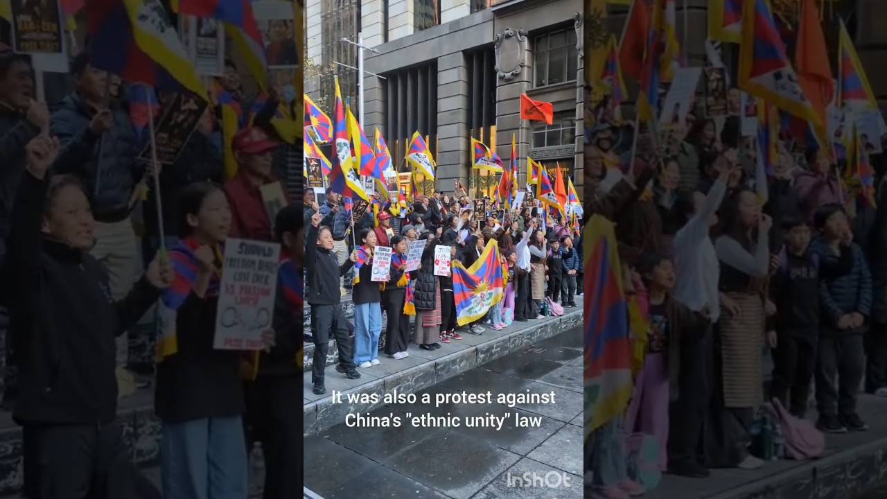 Tibetan community of NSW protest at Martin Place, Sydney on 2 August 2026