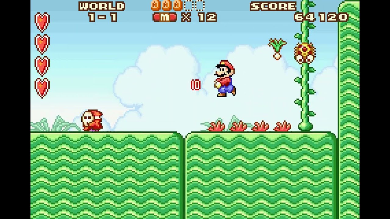 Super Mario Advance - Super Mario Bros. 2 - World 1-1