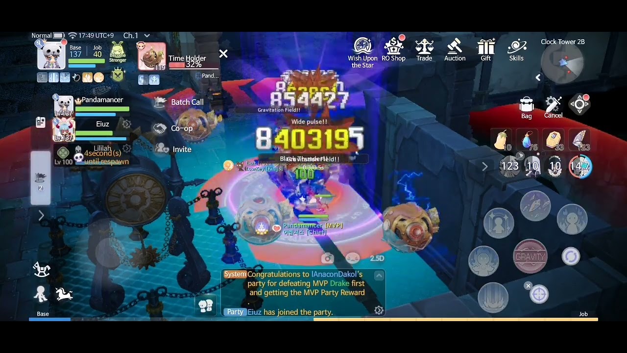 [Ragnarok Origin KR] HighWizard Gravity Field against neutral MVP