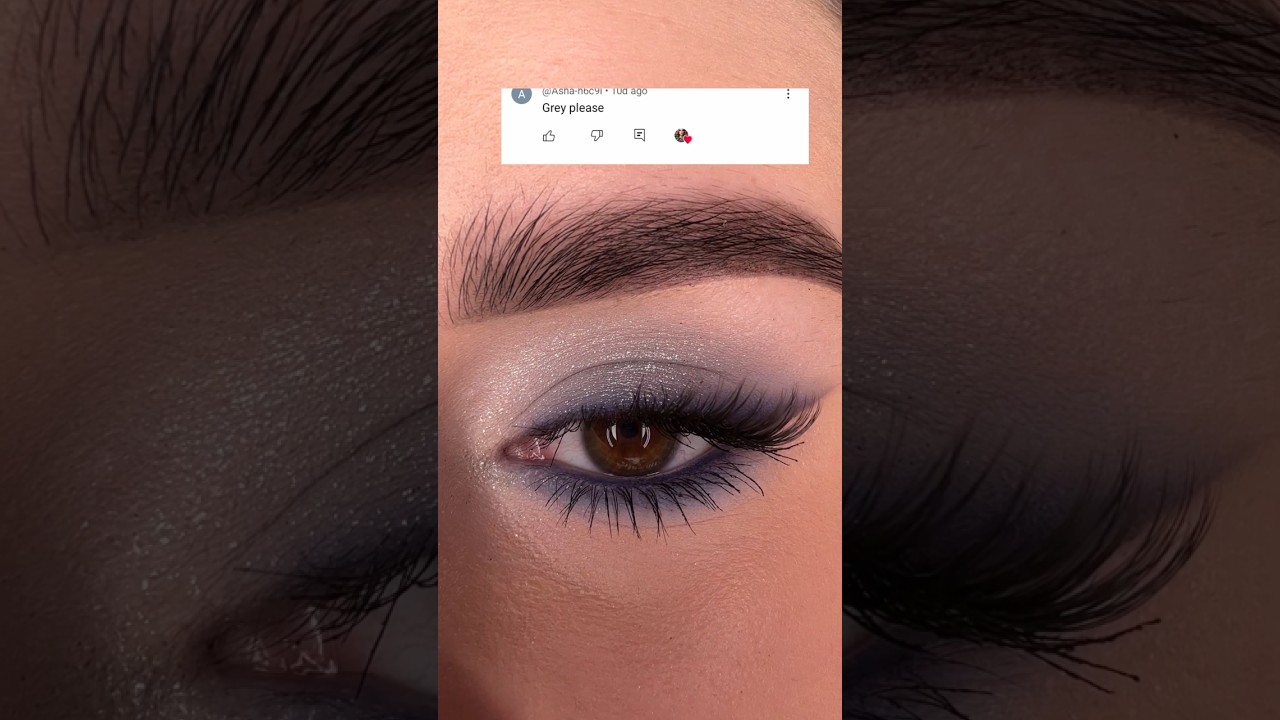 Gray eye makeup tutorial 🩶🔥