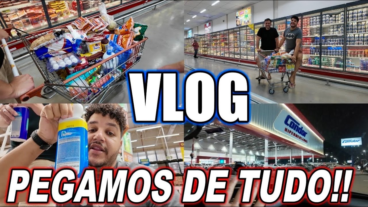 FOI A NOSSA MAIOR COMPRA DO MÊS ESSE ANO (COM PREÇO de TUDO)🛒 + VISITAMOS O NOVO CONDOR HIPERMERCADO