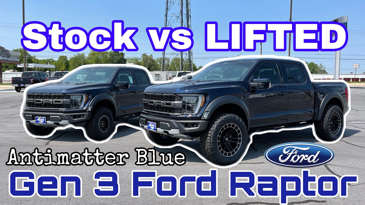 2022 Ford Raptor Stock vs LIFTED Antimatter Blue INDORAPTOR Gen 3 Comparison