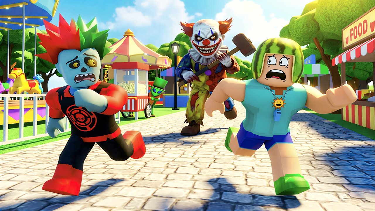 KATİL PALYAÇO PEŞİMİZDE! 🤡😱 - Zombik ve Kaya ile Lunaparktan Kaçış Roblox