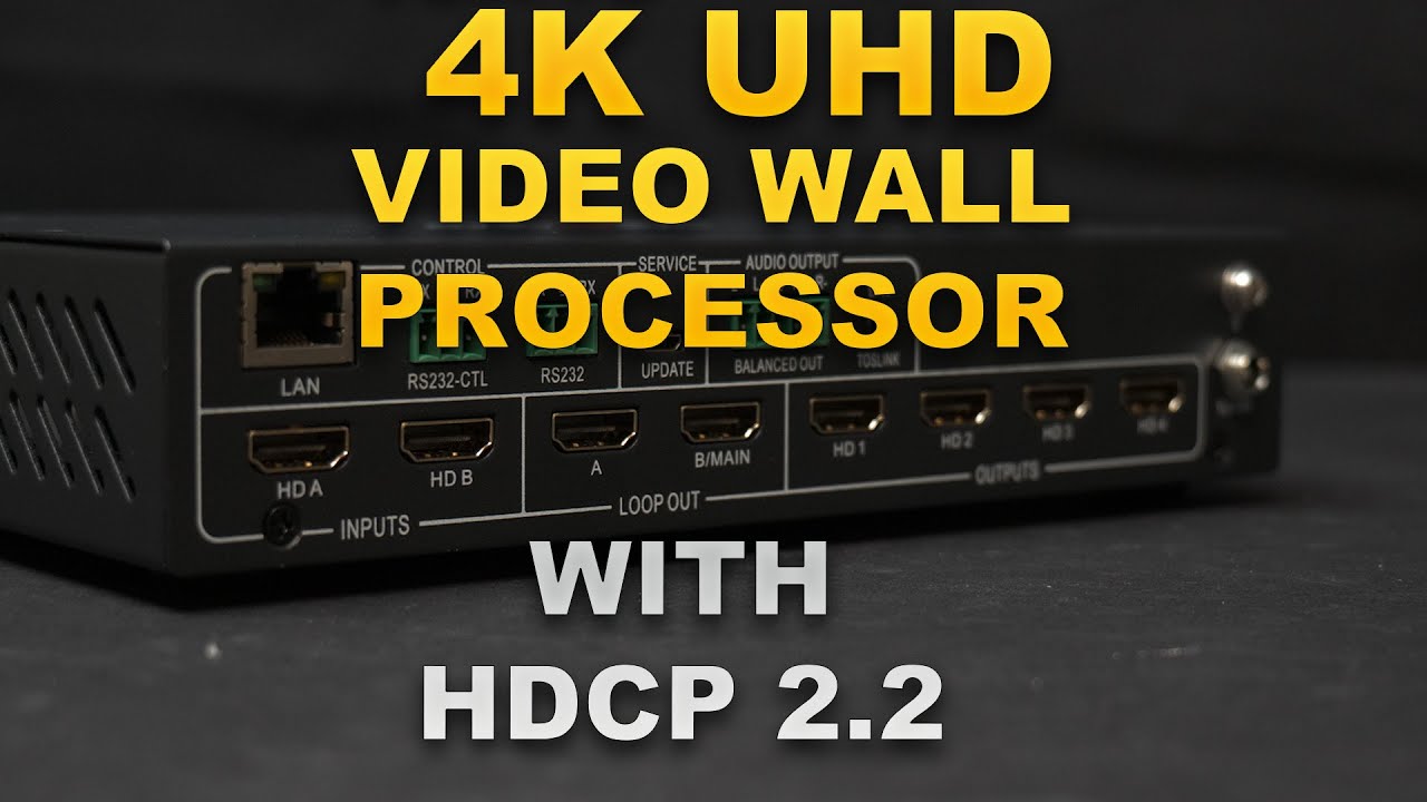 HDCP 2.2 Compliant 4K UHD Video Wall Processor w/IP Control | BG-UHD-VW24