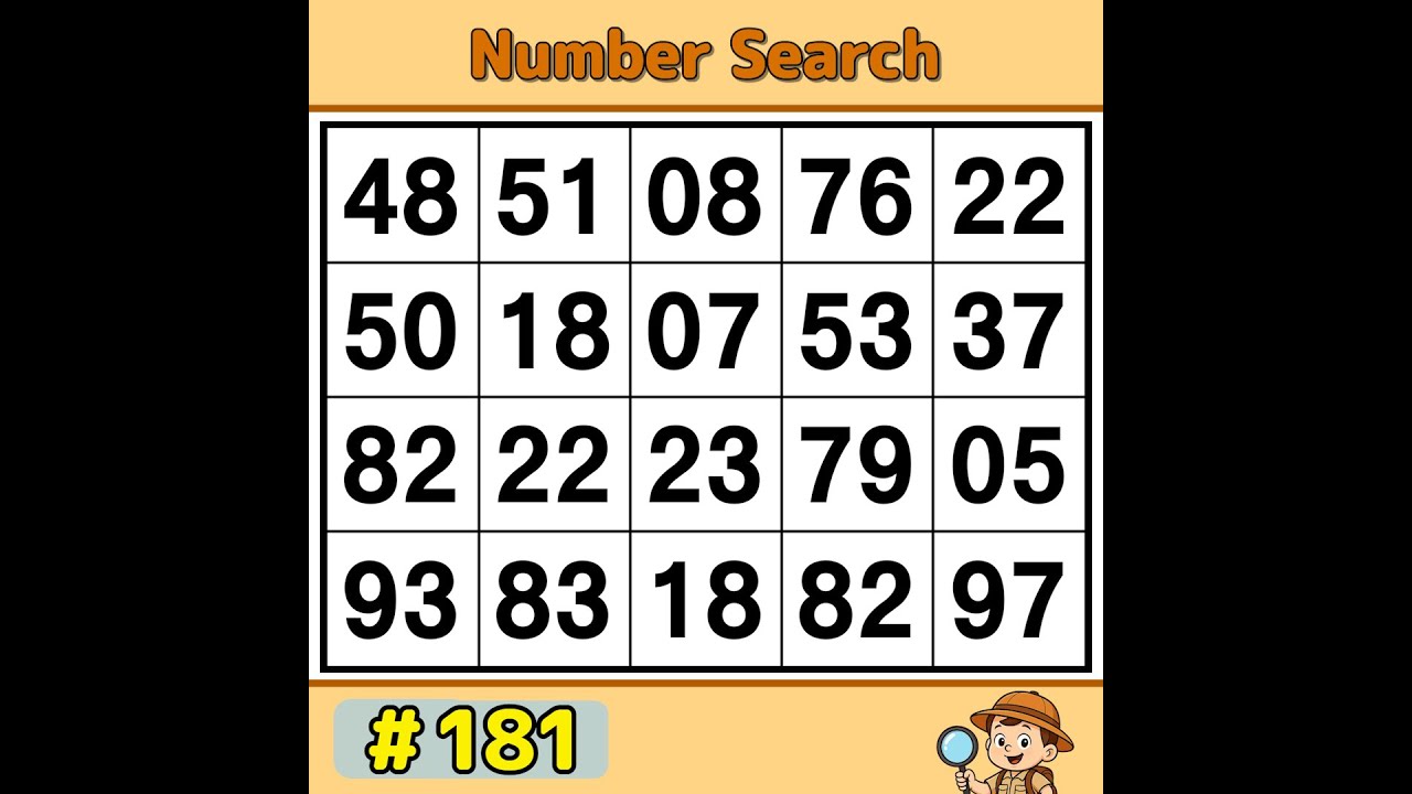 【JimmyPuzzle】 Keep Your Brain Young with Fun Puzzles! 《Number Search｜Brain Training》 