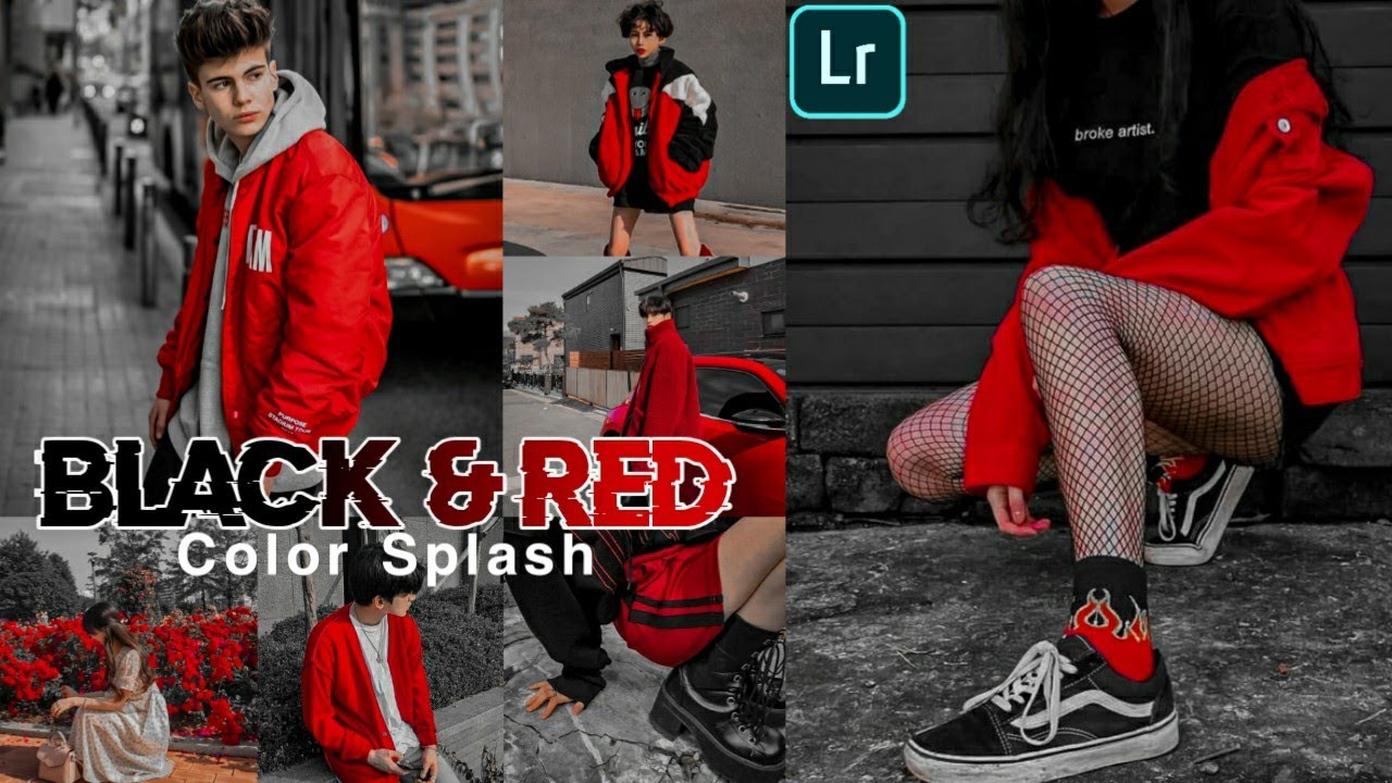 Black & Red - Black And Red Tone Preset Tutorial - Free Dng (Color Splash)