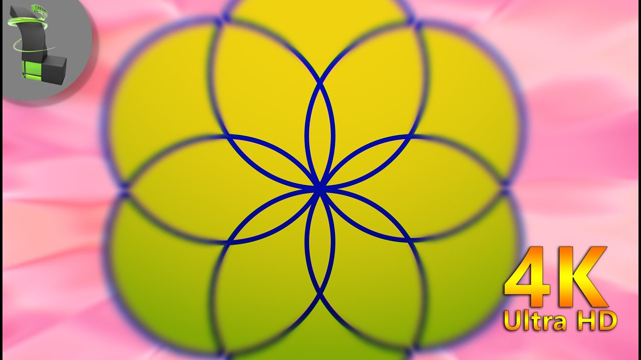Seed Of Life In Motion | Sacred Geometry Six-Petal Rosette | CG Animated