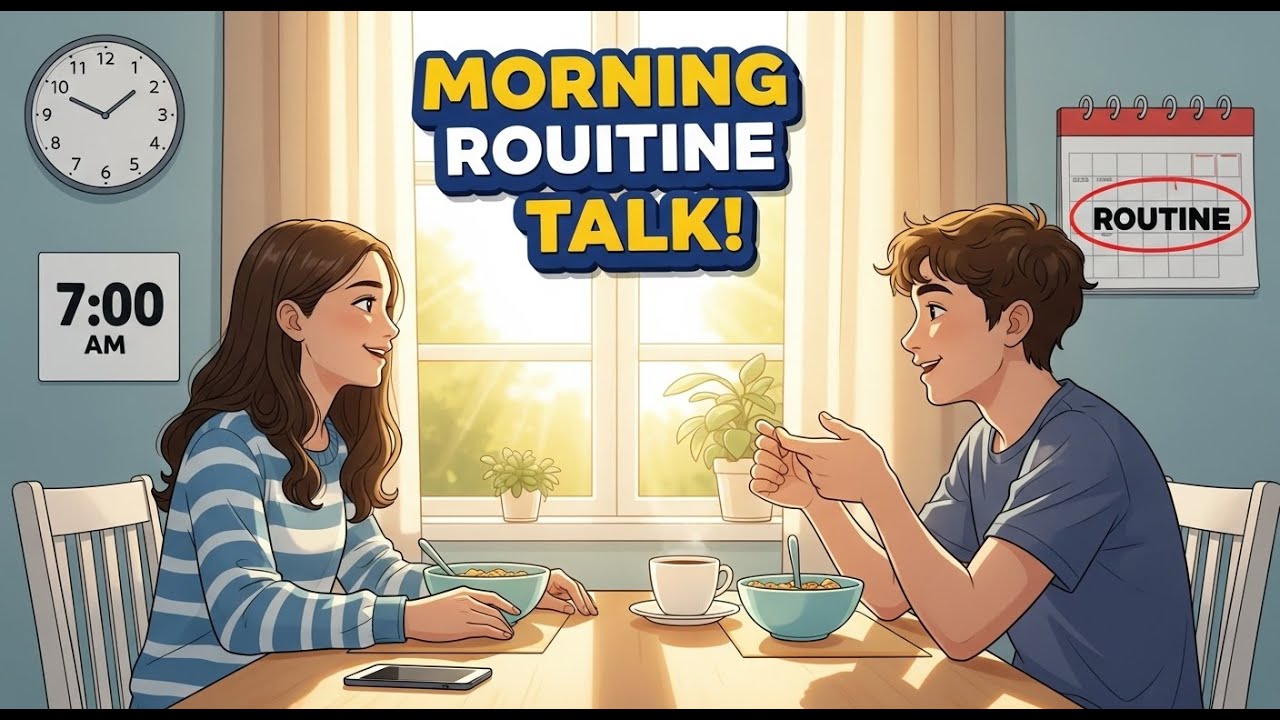 Morning Routine Conversation in English | Improve Your Speaking Skills