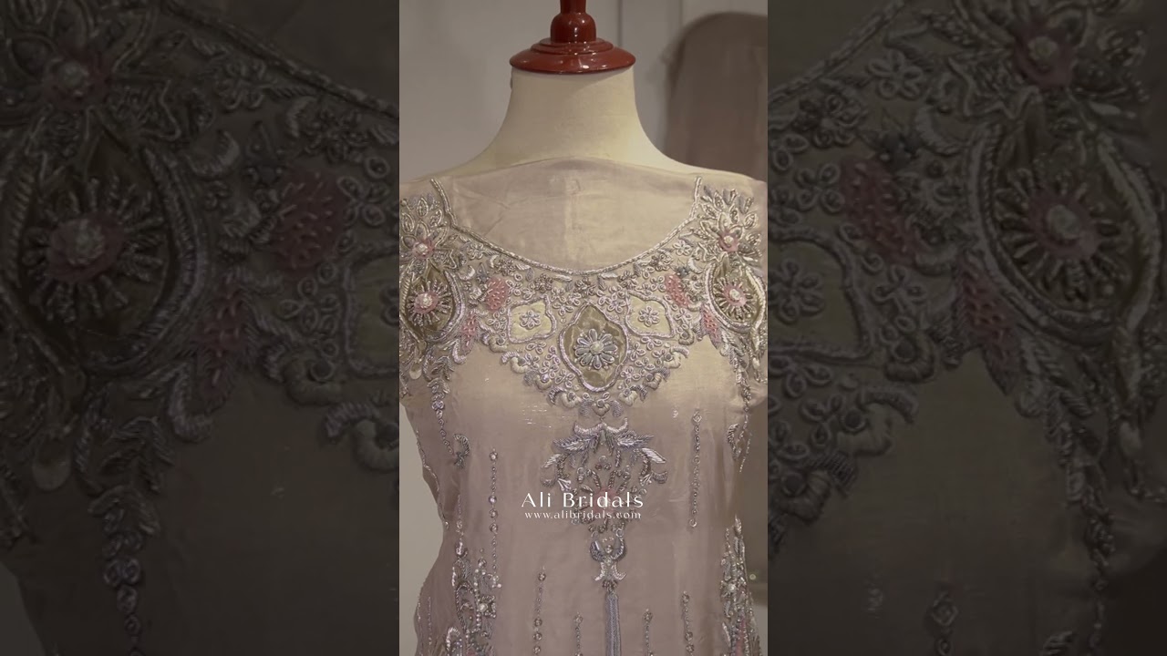 Warm Ivory Party Wear Dress | Unstiched | Tussel Silk | Available in S, M, L