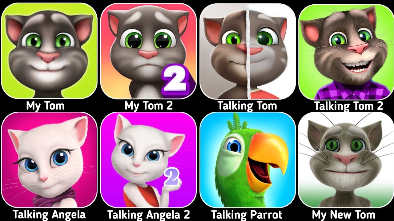 Talking Tom Cat 2016+2026,Talking Angela,My Talking Tom,My Talking Tom 2,Talking Tom 2,Talking Ben