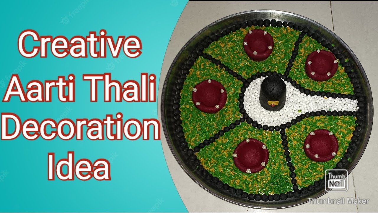 Creative and New aarti Thali decoration idea 2022 || गेहूं के आटे और चावल से बनाए सुंदर आरती थाली ||