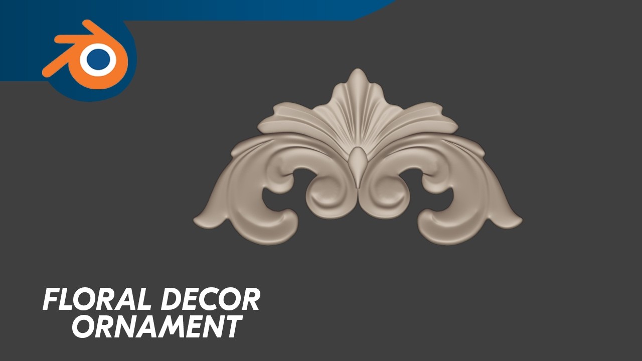Floral Decor Ornament - Blender 3D Tutorial