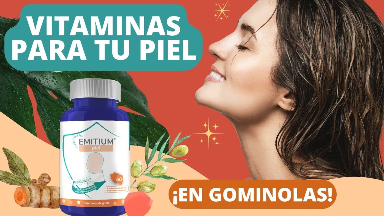 VITAMINAS para la PIEL en GOMINOLAS (ni&ntilde;os+adultos) 🤩 EMITIUM Piel 🍊 Vitaminas C y E, c&uacute;rcuma, olivo