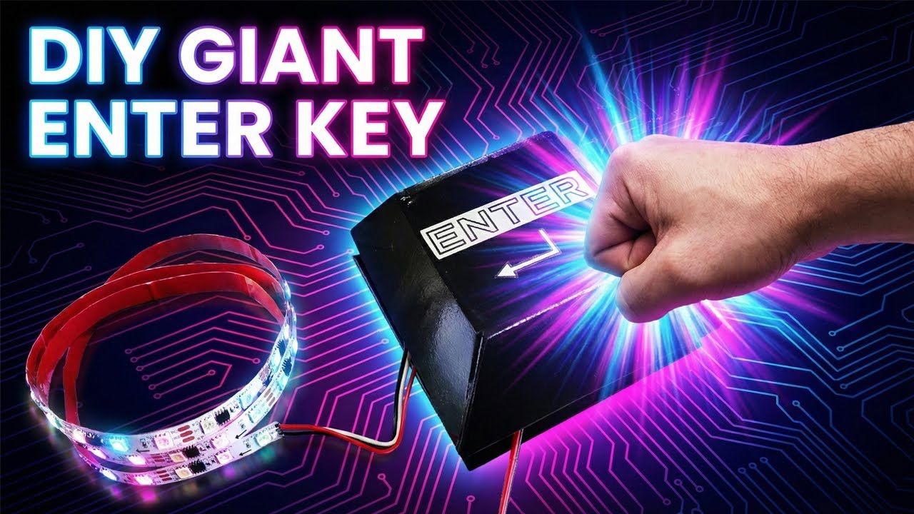 DIY Giant Enter Key — Transform Anger into RGB Mood Lights🔥