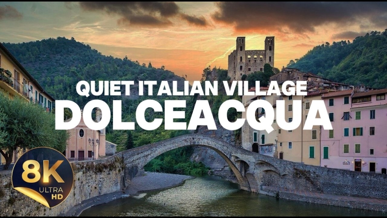 Relaxing Drone Views of Dolceacqua, Italy | Peaceful Italian Village in 8K