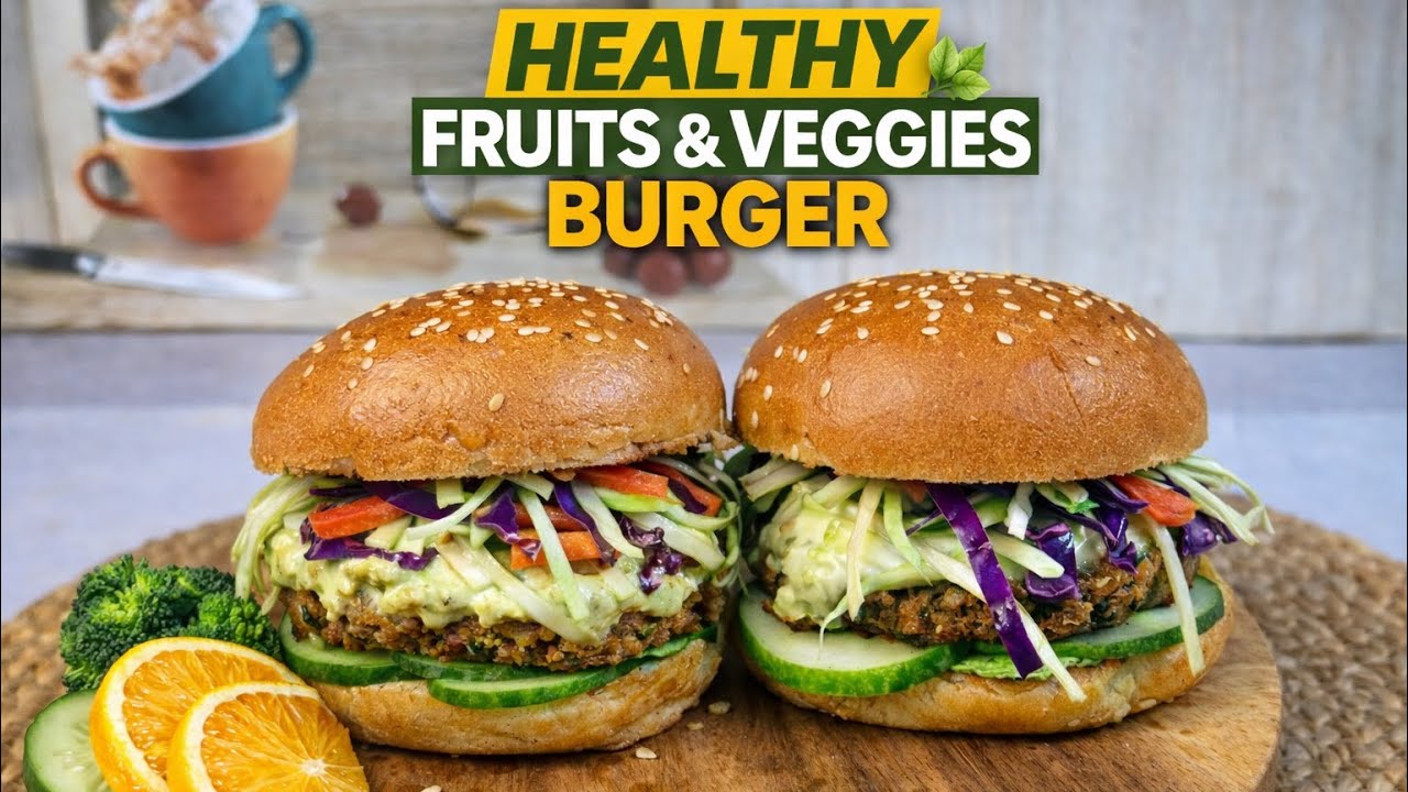 Healthy Fruits & Veggies Burger | Homemade & Nutritious 