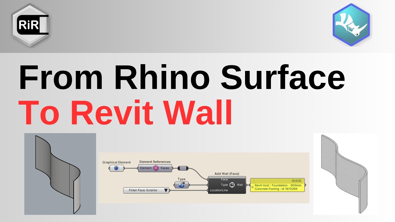 Create Wall Directly from Rhino Surface | Rhino.Inside.Revit
