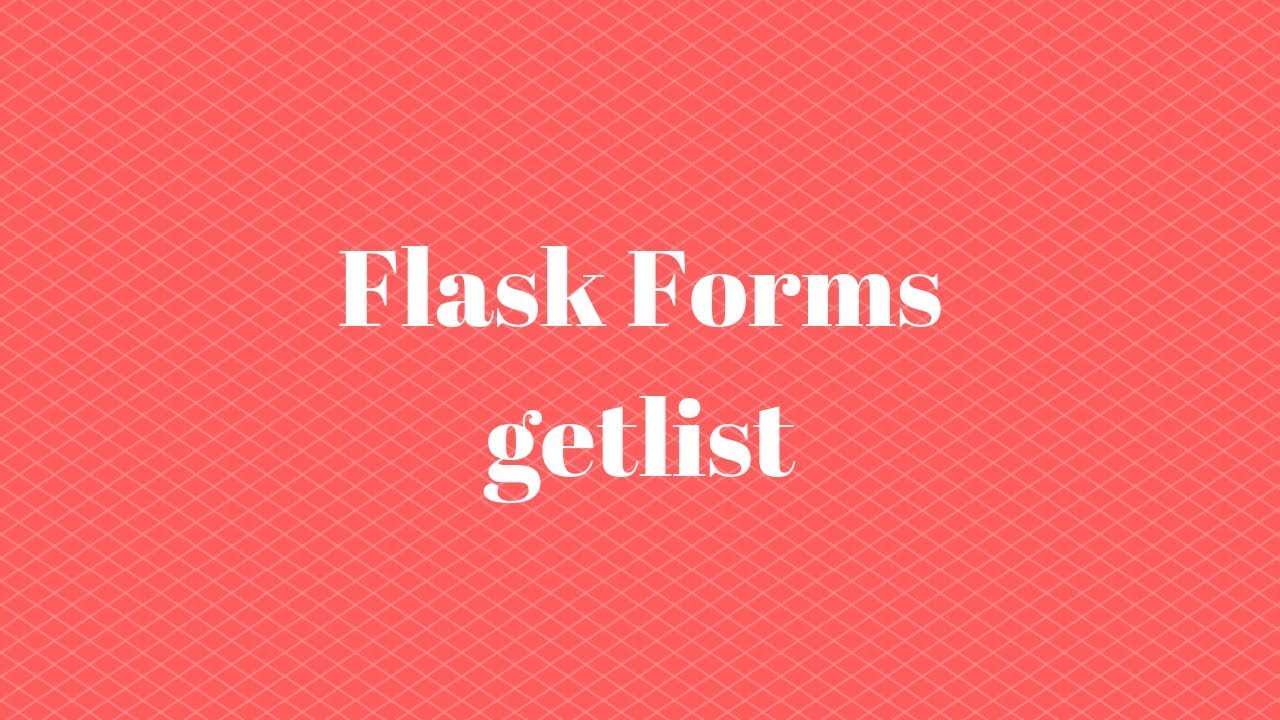 Get Form Checkbox Data in Flask With .getlist