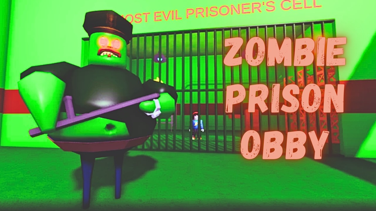 ZOMBIE PRISON RUN Obby Roblox Boss Battle FULL GAME #roblox #scaryobby