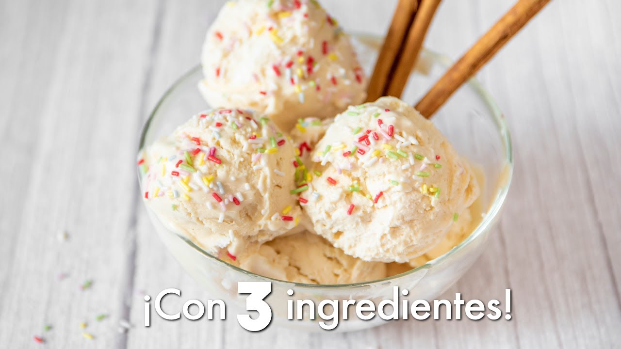 HELADO de VAINILLA CASERO con 3 Ingredientes 🍦💛 | Sin Máquina Heladera