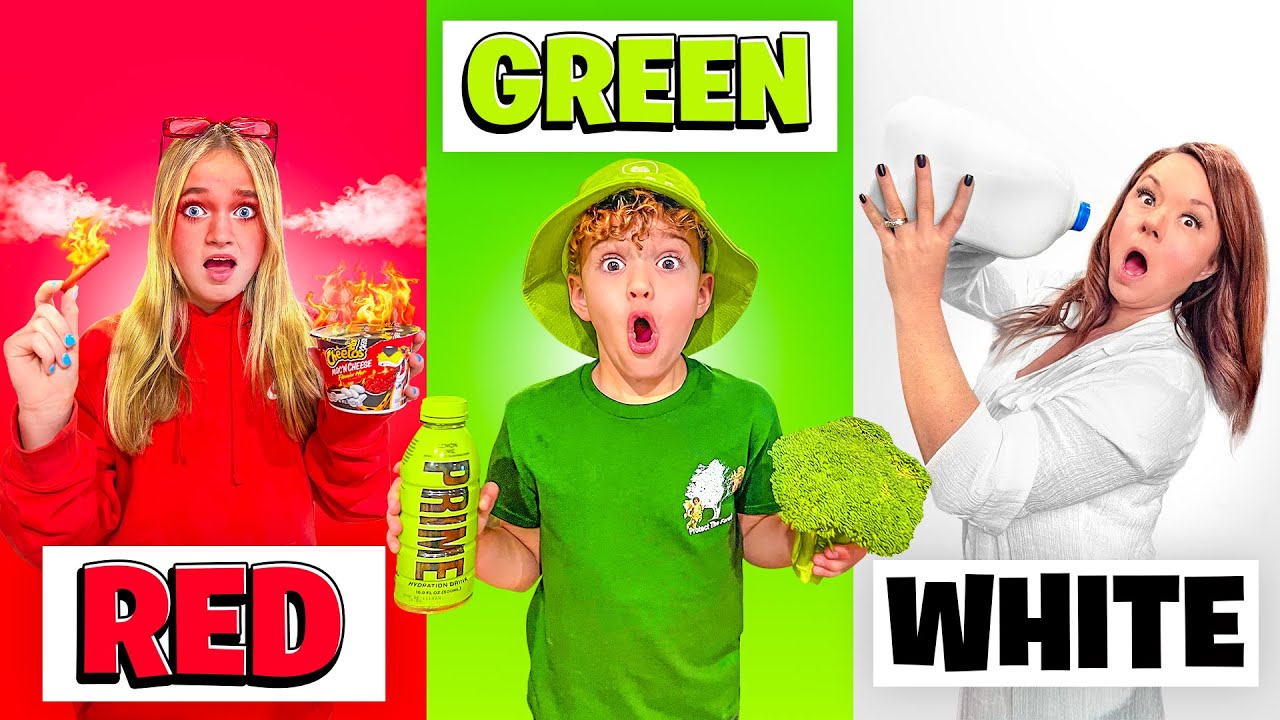Eating Only ONE Color of Food for 24 Hours!