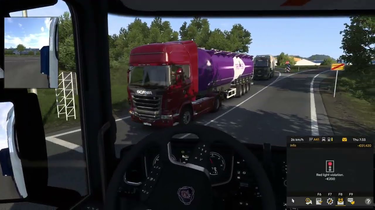 trying to deliver a freight with a 100,000 HP truck in ets2