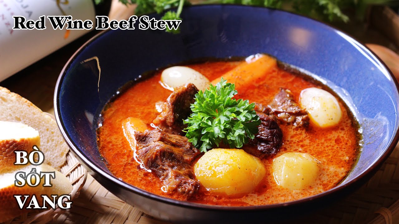 Bò Sốt Vang - Đặc Biệt Để Thịt Thấm Vị  - Thơm Thật Thơm - Món Ngon Đãi Tiệc