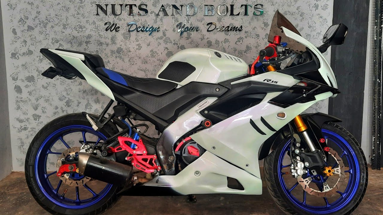 YAMAHA R15 V3 Modified Worth 2Lac+ Imported Accessories | USD | R3 Exhaust | Race Disk | ARK Diaries