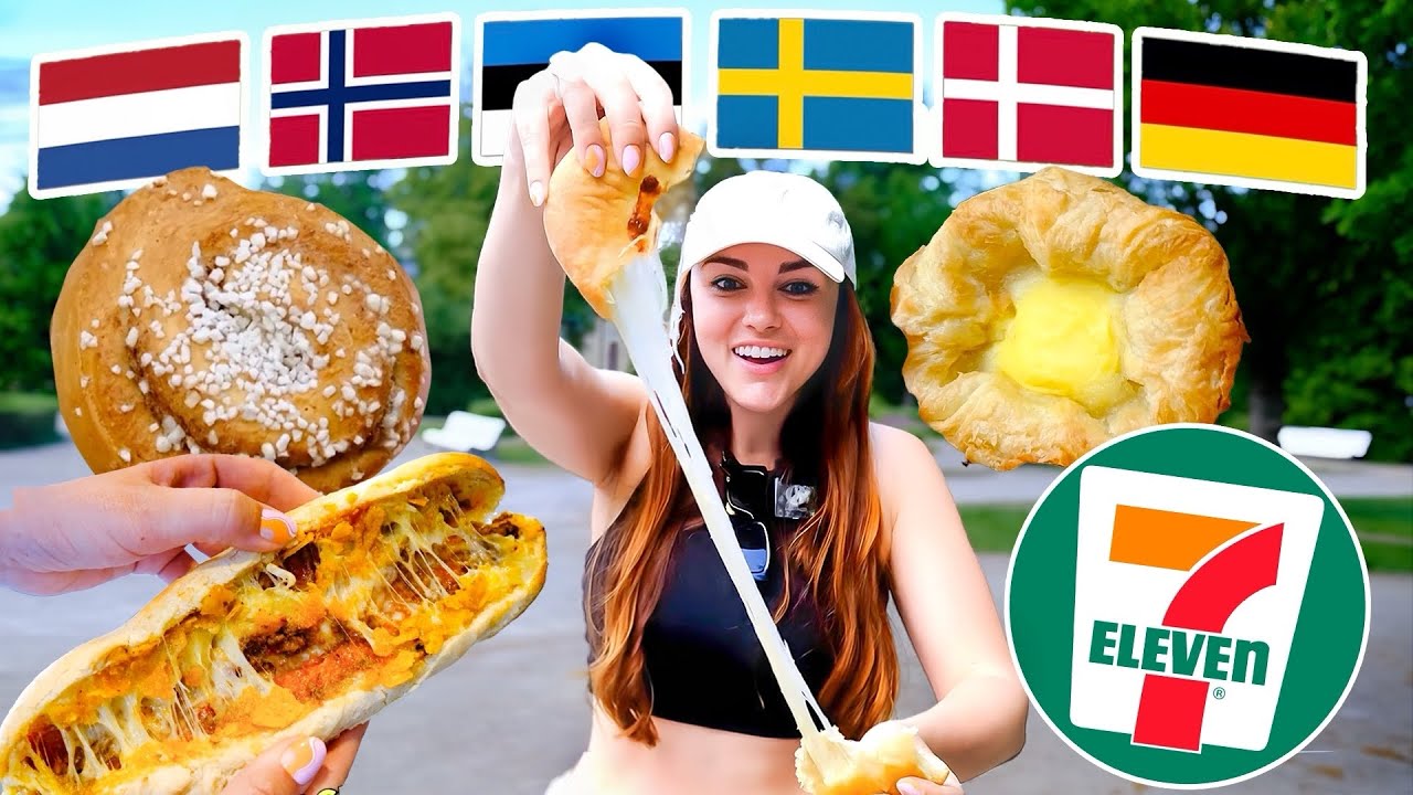 Trying Weird Convenience Store Foods Across Europe! (Sweden, Germany, Netherlands, Norway, Denmark!)