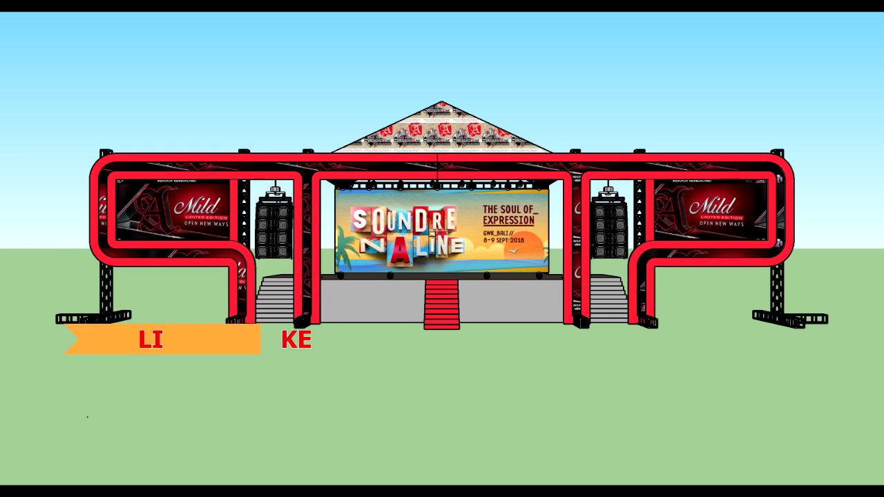 SKETCHUP tutorial cara membuat panggung sederhana #part 2