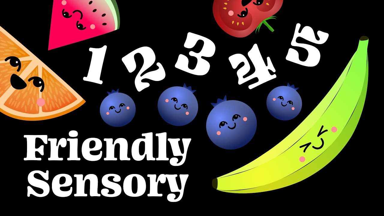 Dancing Fruits Counting 1 to 5! 🍌🍋🍉💃 Fun Learning Baby Sensory Video 