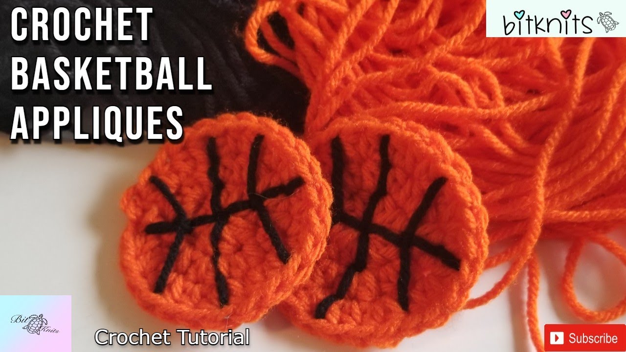 🏀 Easy Basketball Appliques 🏀 Crochet Tutorial