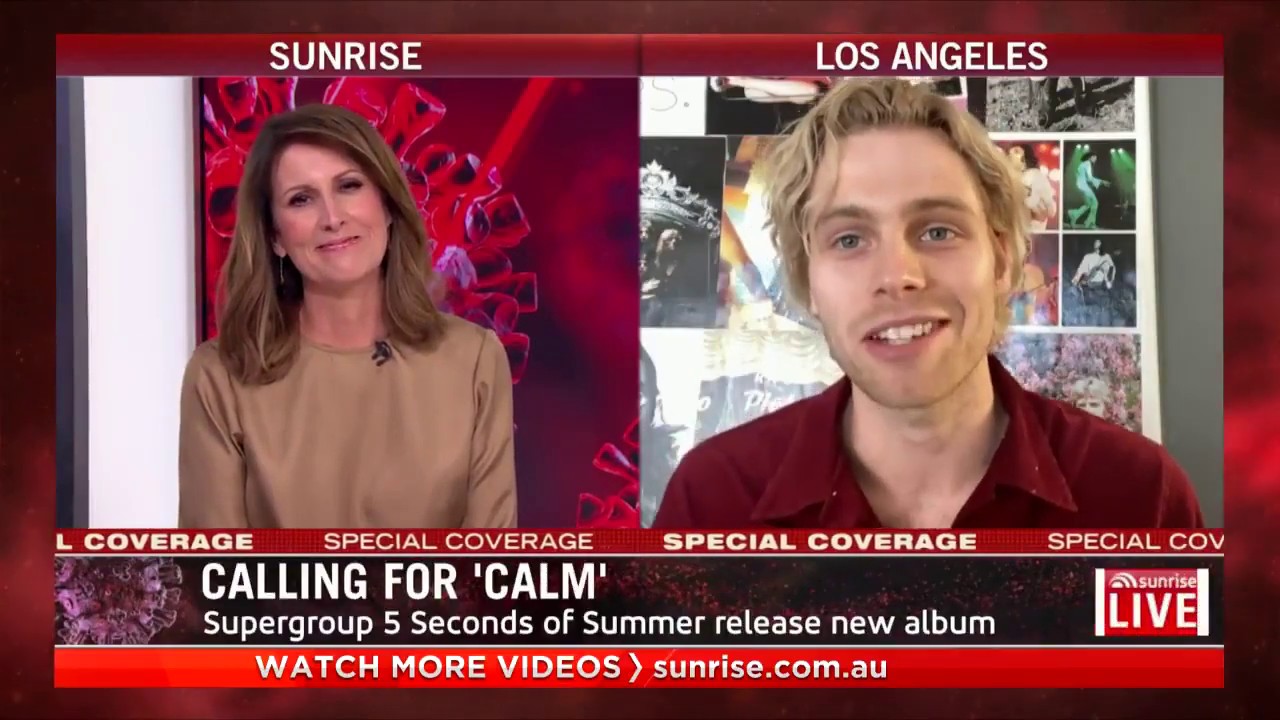 Luke Hemmings talks about 5SOS' new album CALM on Sunrise