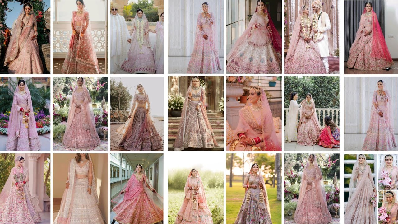 light pink 🌸🌸  colour 🪷 bridal lehenga designs।। लाइट पिंक दुल्हन लहंगा ब्लाउज डिजाइन।।