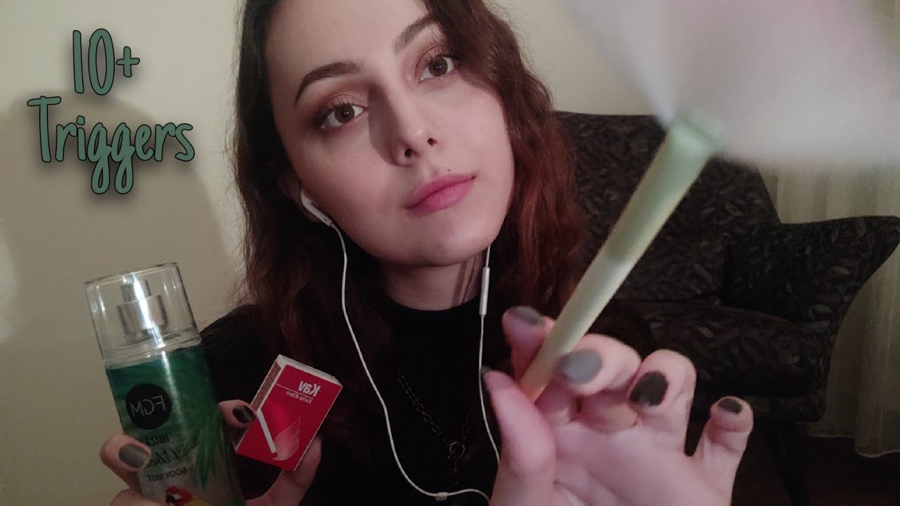 Türkçe ASMR 💤 10+ Uyku Tetikleyici - Yüz Fırçalama, Krem, Kibrit, Yapışkan, Sıvı (Tascam Ses Deneme)