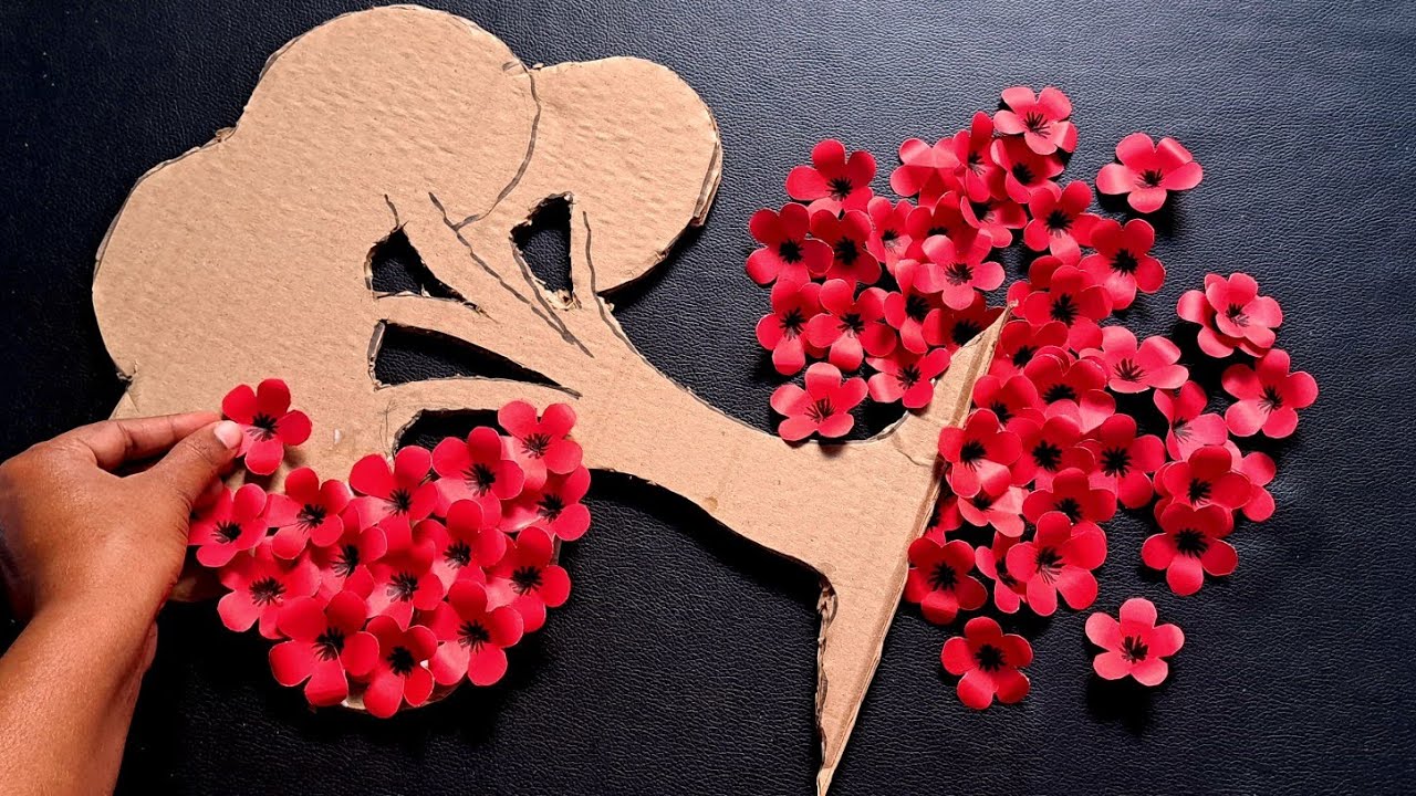 DIY Tree Style Paper Flower Wall Hanging/Paper Craft For Home Decoration/Tree Wallmate/Wall Hanging