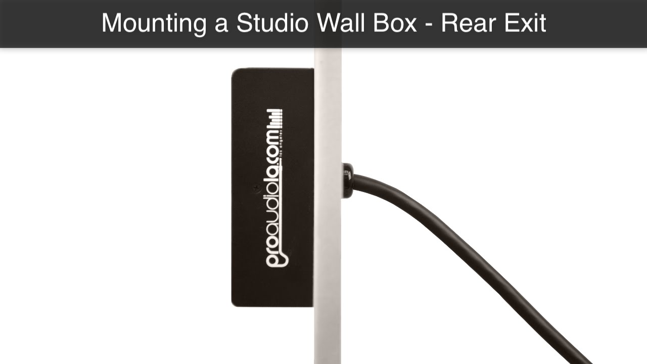 How to mount a studio wall box - rear exit | Pro Audio LA