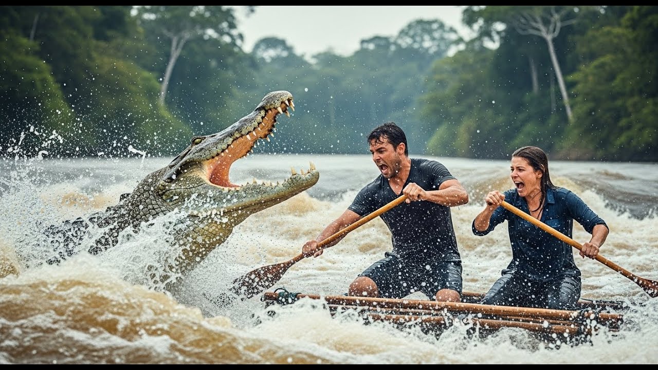 Kaylan & Rorik's Amazon Jungle Survival: Rafting Adventure & Crocodile Attack!