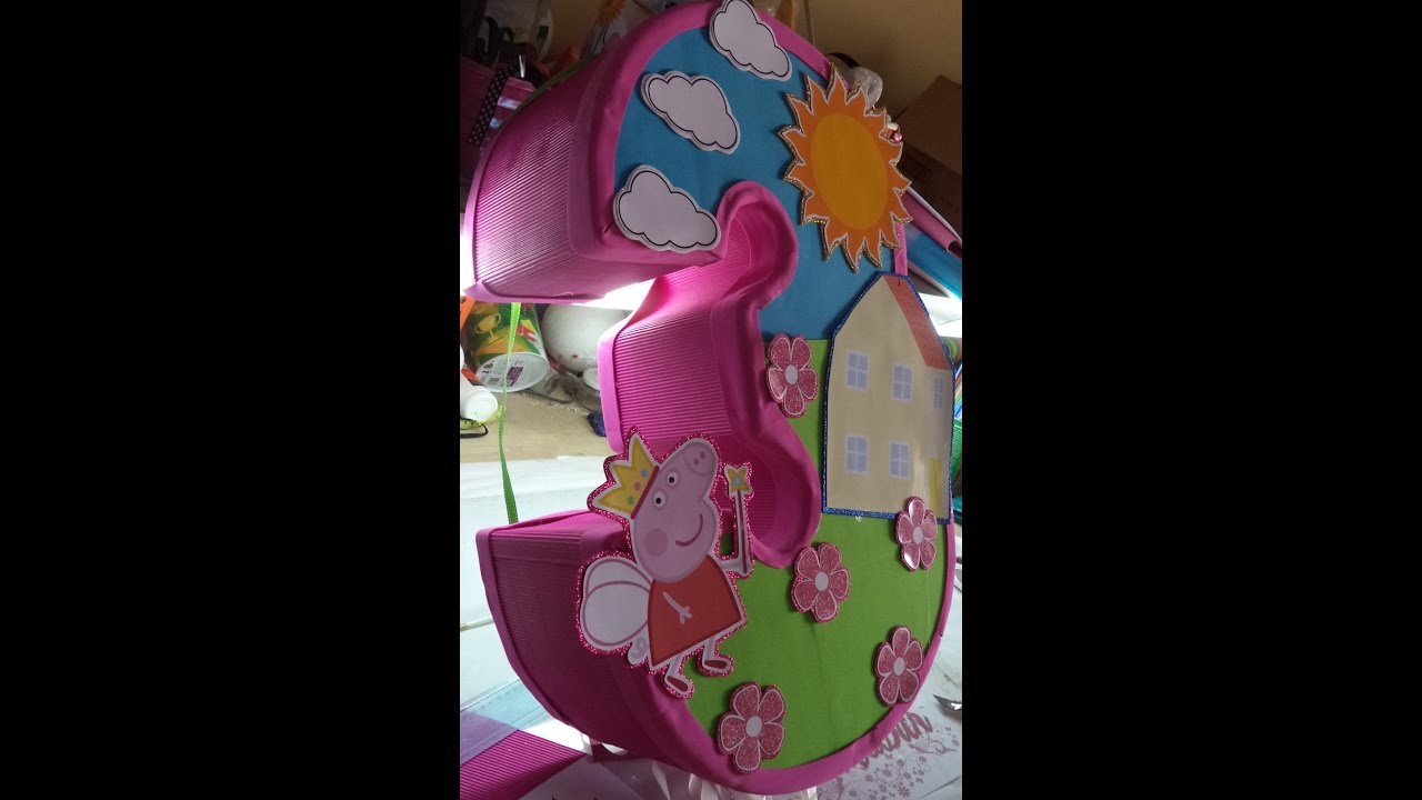 Piñata Peppa Pig en forma de 3 - How to make a pinata DIY Creaciones Samadith